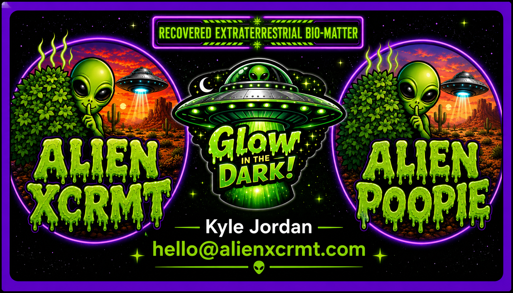 Alien XCRMT and Alien Poopie — Kyle Jordan · hello@alienxcrmt.com